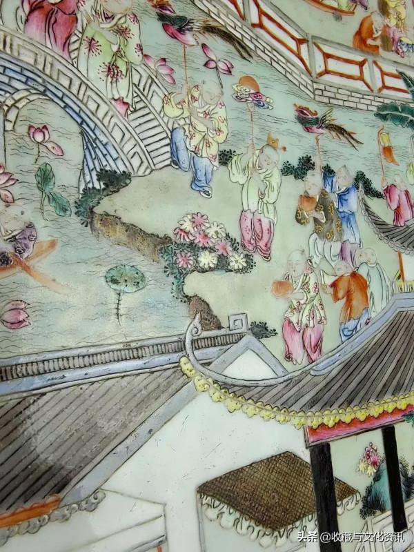 清同治粉彩百子鬧春大瓷板鑑賞