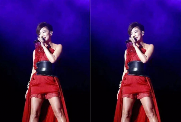 林憶蓮美的高階，雖不是“大眾審美”，穿紅色長裙氣場直達兩米八