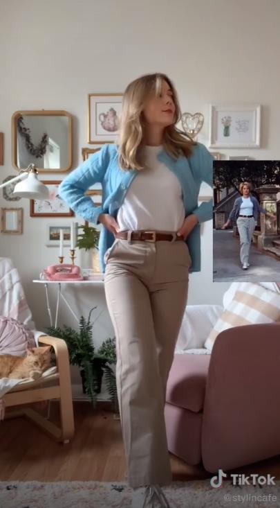 外國妹子紛紛模仿起梅格瑞恩的秋季穿搭，摩登雅痞風舒適又實用