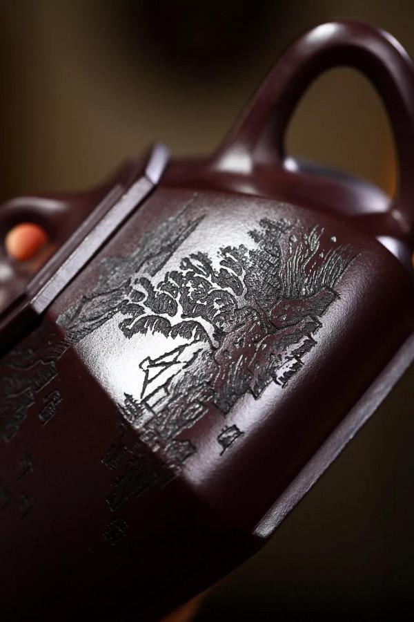 「六方石瓢」極品紫茄泥240cc張菊仙 手工製作