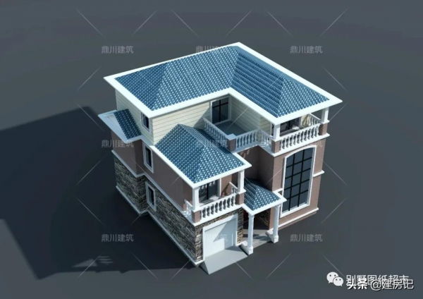 28萬建廣西複式三層別墅，佔地125㎡，7室4廳+車庫，圖紙好評如潮