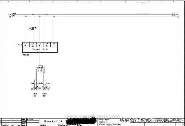 發一份德國的電氣圖紙，看一下與我國的區別在哪裡