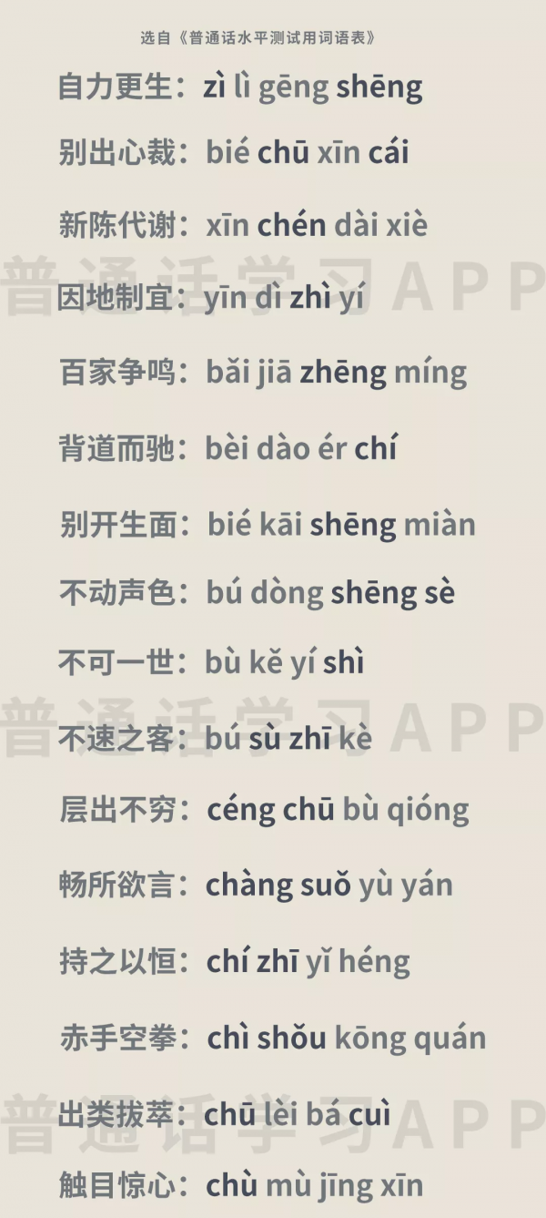 學說普通話 | 39個易讀錯的成語