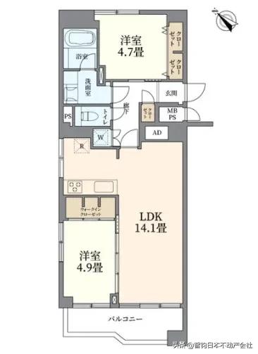 日本房產分享：東京都澀谷區惠比壽2居室公寓