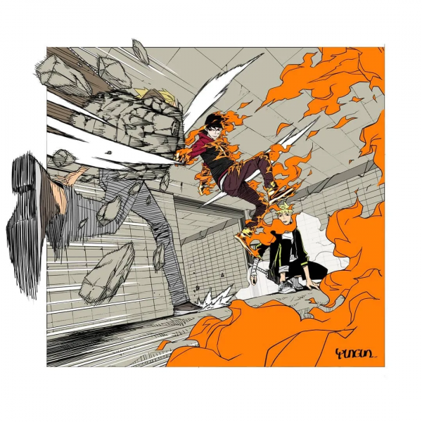 畫熱血漫畫的人設，真酷