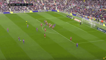 巴薩4-2馬德里競技復仇成功，二爺傳射+紅牌