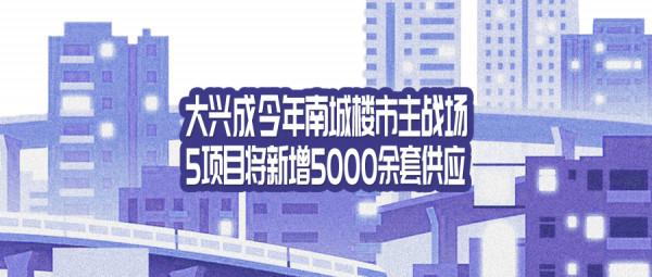 大興成今年南城樓市主戰場，5專案將新增5000餘套供應