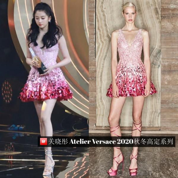 滿屏皆是大長腿，鹿晗太有福氣了！關曉彤2021年禮服造型大盤點