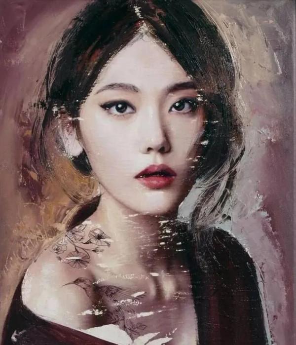 他用恣意灑脫的筆觸，畫出的女子顧盼生姿