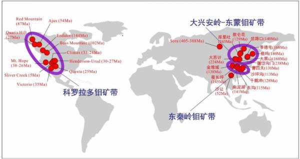 中國的鉬礦都在哪？