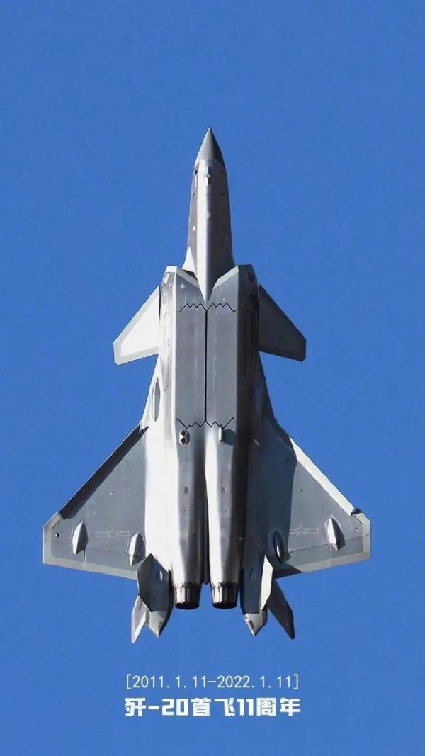 殲-20首飛11週年，生日快樂