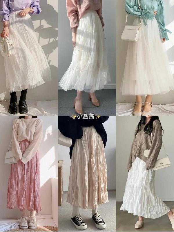 百搭顯高顯瘦中長裙