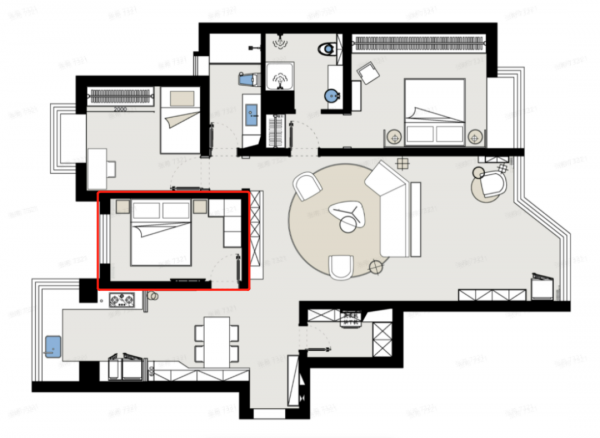 125㎡竟像大平層，比小戶型改造厲害多了