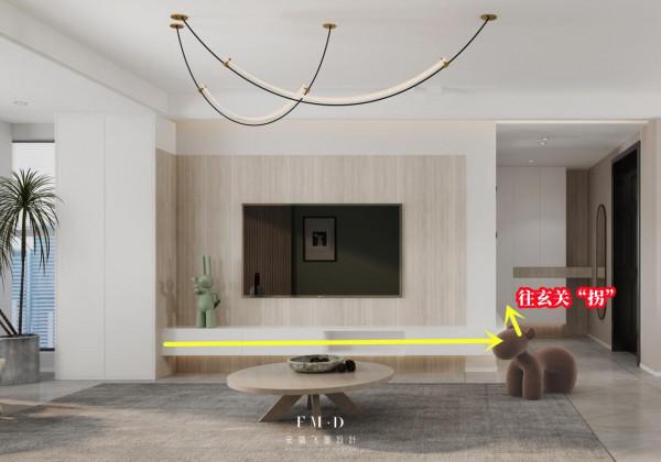 電視櫃懸空，只是“拐彎設計”，沒曾想，不僅顏值高功能還多了