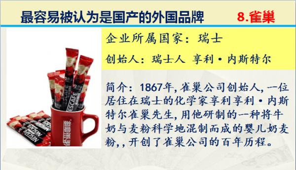 商品無國界,企業是有國界的。最容易被誤認為是國產的外國企業 商品無國界,企業是有國界的。最容易被誤認為是國產的外國企業