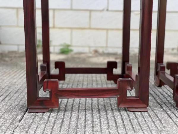 印度小葉紫檀花架，做工精緻，全老料，卯榫組合！尺寸：96/38/38