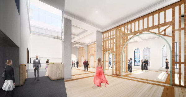 把百年建築「拆」得只剩一面牆