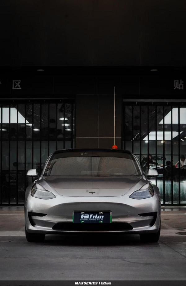特斯拉-Model3貼膜LBFILM改色膜液態金屬鋁水銀