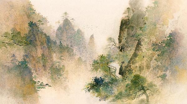 這樣詩意唯美的古風水彩場景，你喜歡嗎？