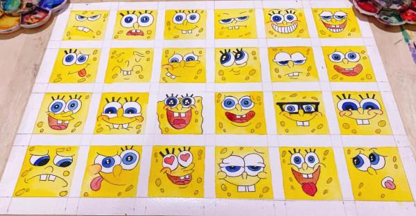 零基礎格子畫—海綿寶寶 零基礎格子畫—海綿寶寶