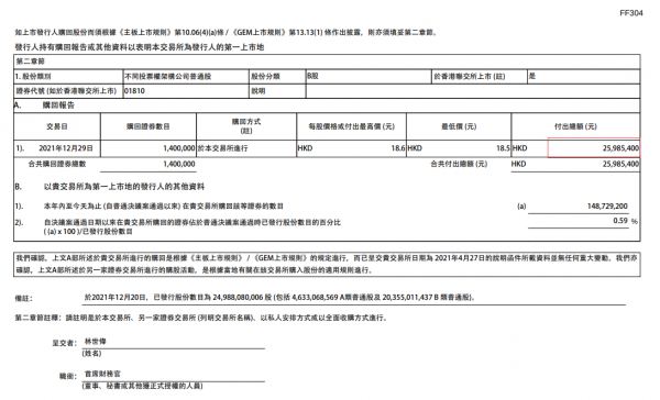 小米釋出重要公告 小米釋出重要公告