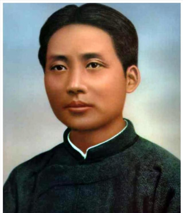 解放後，一農民到湖南省政府大廳，指著毛主席畫像說：那是我的兵