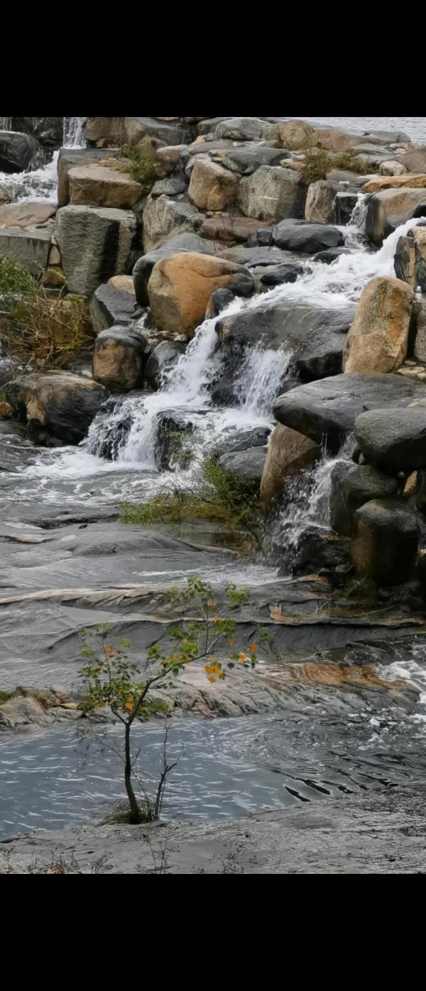 秋日雨後泰山黑龍潭