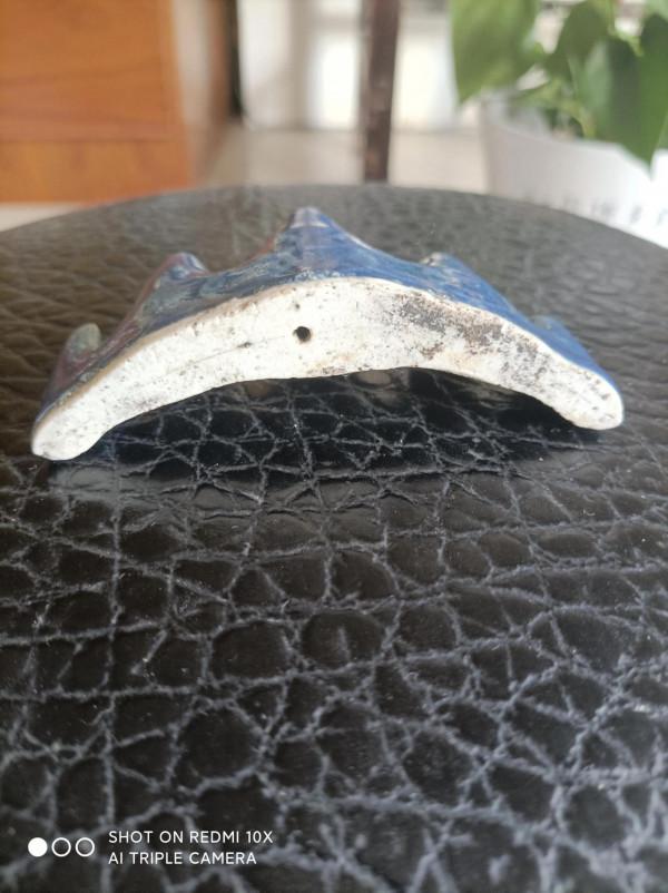 清中霽藍釉筆架