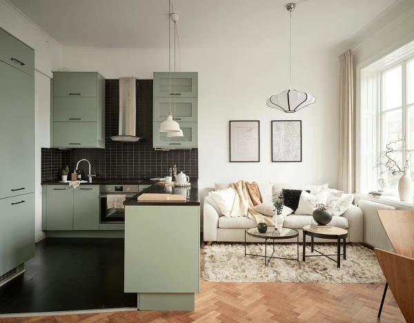 43平米一室戶,綠色櫥櫃增添魅力,一個女人有溫度和生活氣息的家 43平米一室戶,綠色櫥櫃增添魅力,一個女人有溫度和生活氣息的家