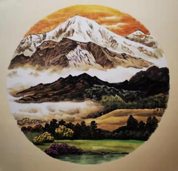 中國新彩墨藝術家鐘山石先生作品欣賞 中國新彩墨藝術家鐘山石先生作品欣賞