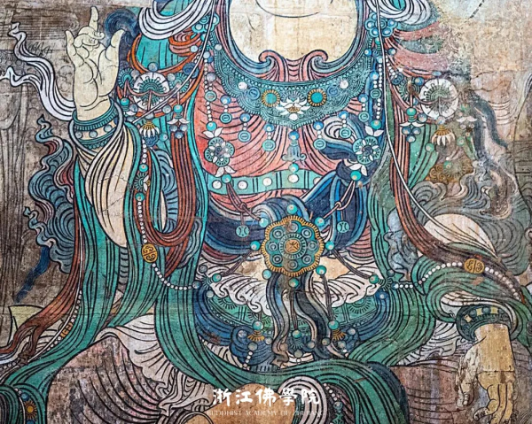 元代11.11米“彌勒說法圖”壁畫，1925年被切割成60多塊剝走，現館藏於加拿大