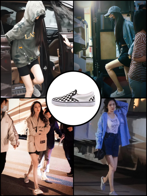 楊冪又帶火了“回力鞋+裙子”！巨美巨顯腿細，絕了