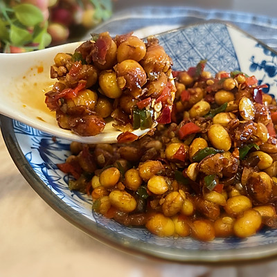 #一學就會快手菜#香辣醬黃豆