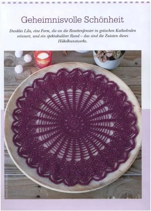 好看實用的鉤針蕾絲桌墊（有編織圖解）