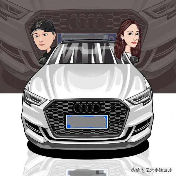 微信手繪汽車漫畫，快來給自己換一款頭像吧