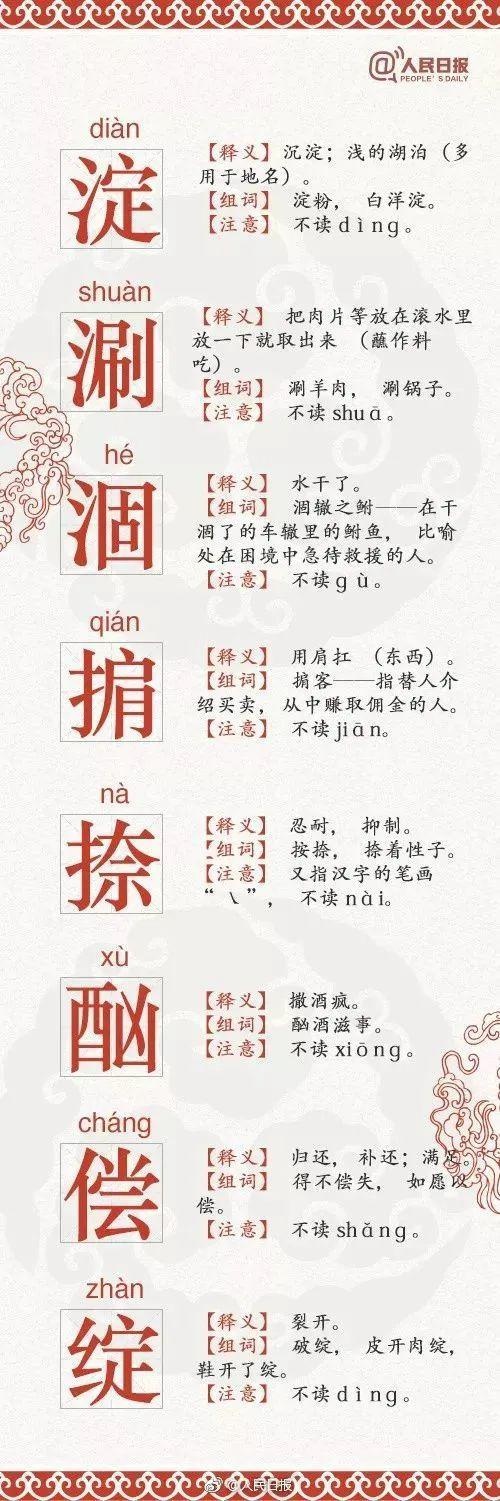68個高出錯率漢字，轉發收藏，別再讀錯了