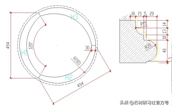 淺談石材異型產品的八種切角