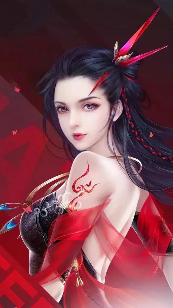 古裝精緻美人漫畫美圖