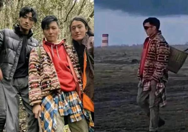 謝霆鋒和丁真草原騎馬，穿藏袍入鄉隨俗