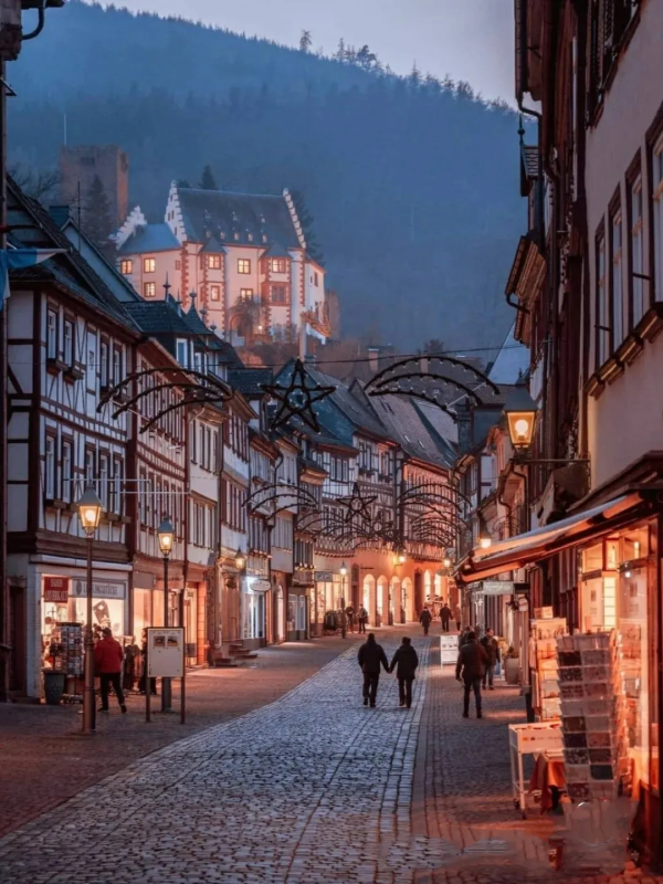 德國的著名小鎮古舊的建築，穿梭其中，給你帶來童話般的仙境