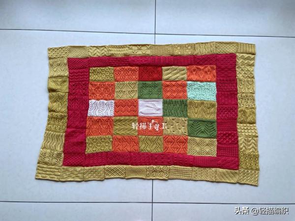 9種顏色88款花樣拼成的蓋毯，真不錯