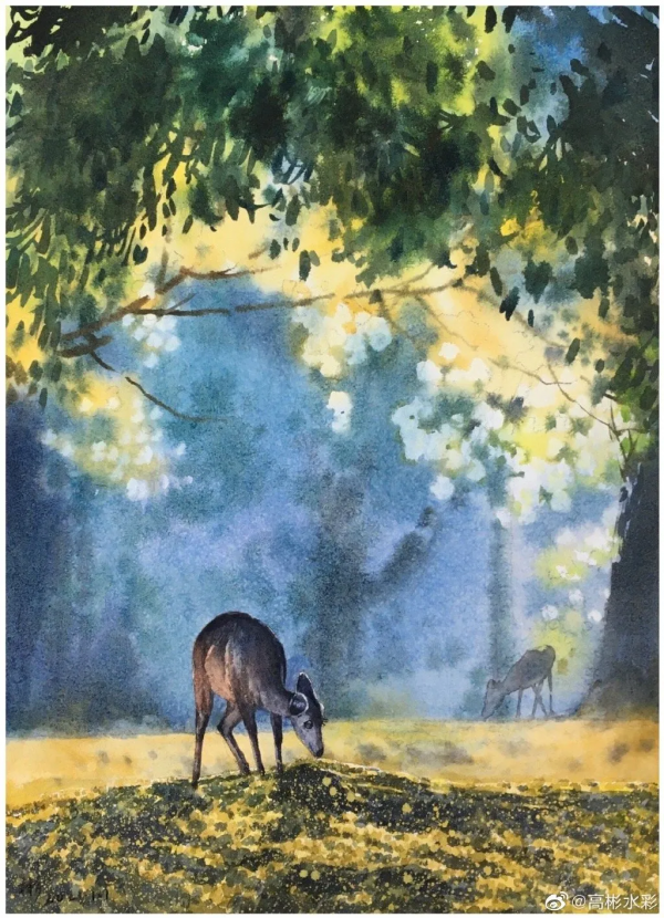 川美畢業的水彩大師，筆下繽紛的花卉、極致的風景靜物，張張迷人