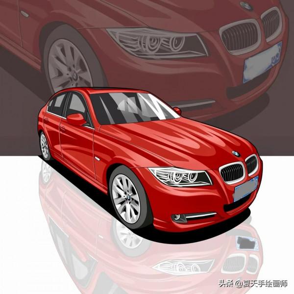 微信手繪汽車漫畫，快來給自己換一款頭像吧