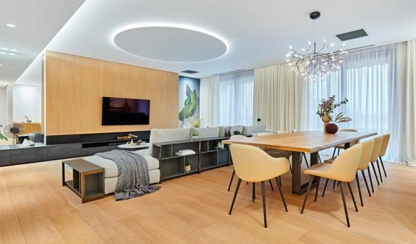 173㎡複式，全屋木飾面、大理石、燈帶做裝飾，奢華但不“壕”