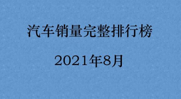 2021年8月汽車完整銷量出爐,別克GL8穩居中大型MPV銷量冠軍 2021年8月汽車完整銷量出爐,別克GL8穩居中大型MPV銷量冠軍