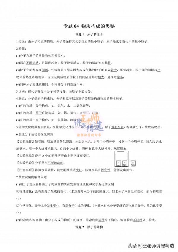 九年級化學知識點記背默寫清單，幫助孩子記憶化學知識點