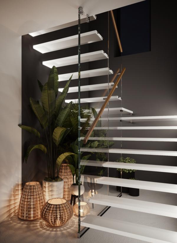 極簡主義，白色主調使得整體更加舒適、簡單、整潔