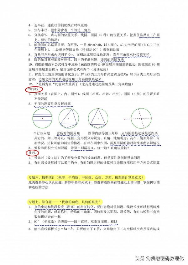 重要！中考考前總複習，含知識梳理、解題方法、易錯點、答題技巧