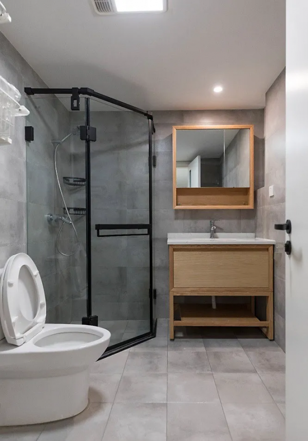 122㎡簡約原木風格新房裝修，復古半牆設計文藝清新