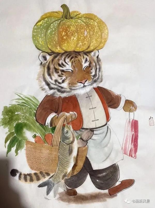 虎年虎畫：萌虎的幸福生活